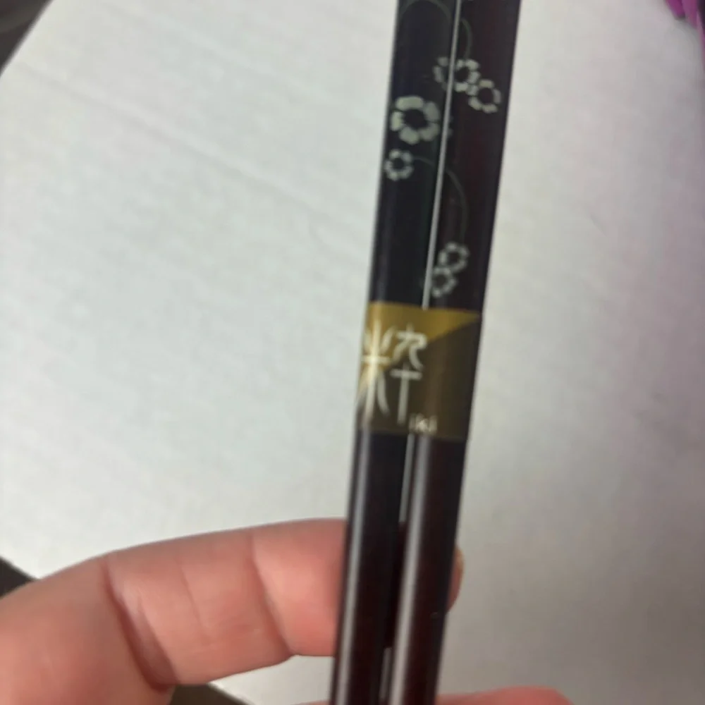 Asian chopsticks set in original wooden box
